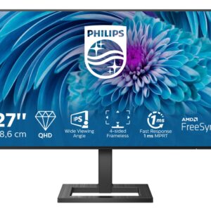 Philips E Line 275E2FAE/00 kompiuterio monitorius 68,6 cm (27") 2560 x 1440 pikseliai 4K Ultra HD LED Juoda