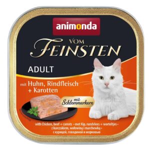 ANIMONDA Vom Feinsten Adult Chicken, beef and carrots - šlapias kačių maistas - 100g