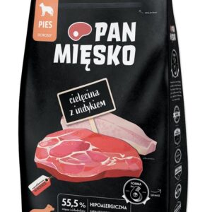 PAN MIĘSKO Veal with turkey XL  - sausas maistas šunims - 9kg