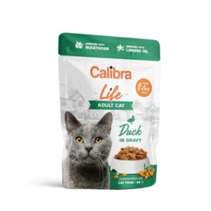 CALIBRA Cat Life Adult Duck in gravy - šlapias kačių maistas - 85g - Image 1