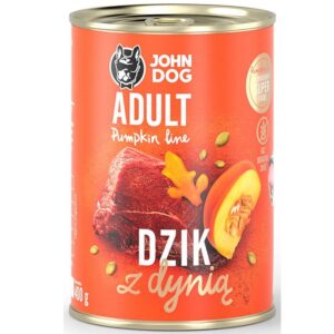 JOHN DOG Pumpkin Line Adult Monoprotein Wild Boar with pumpkin - drėgnas ėdalas šunims - 400g