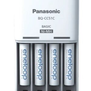 Baterijų įkroviklis PANASONIC Eneloop Basic BQ-CC51 + 4x AAA 800 mAh (K-KJ51MCD04E) - Image 3