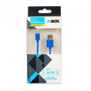 iBox IKUMTCB USB kabelis 1 m USB 2.0 USB A USB C Mėlyna - Image 3