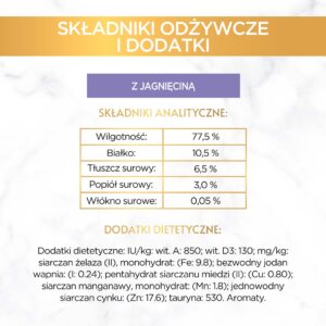 PURINA Gourmet Gold Mousse with lamb - šlapias kačių maistas - 85g