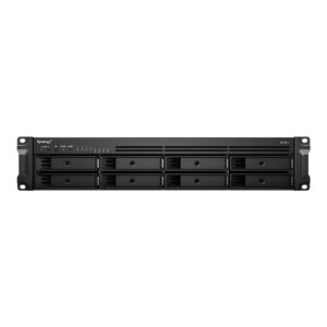Synology RackStation RS1221+ NAS ir duomenų saugojimo serveris Stovas (2U) Ryzen Embedded V1500B 4 GB DDR4 0 TB DiskStation Manager Juoda