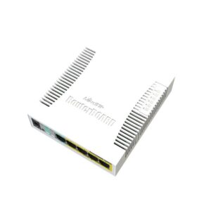 Mikrotik CSS106-1G-4P-1S tinklo komutatorius Gigabit Ethernet (10/100/1000) Maitinimas per Eternetą (PoE) Balta