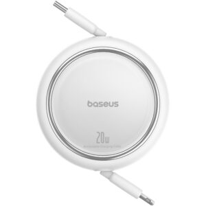 Baseus Free2Pull - 20 W USB-C į Lightning ištraukiamas kabelis, 1 m (baltas)