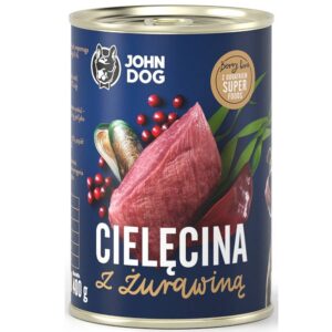 JOHN DOG Berry Line Adult Veal with cranberries - drėgnas ėdalas šunims - 400g