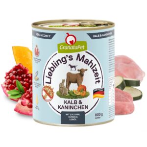 GRANATAPET Liebling's Mahlzeit Veal and coney - drėgnas ėdalas šunims - 800g - Image 2