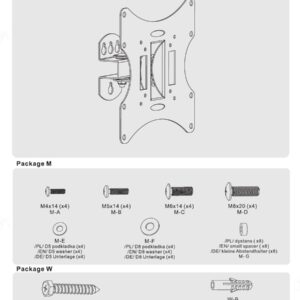 Televizoriaus arba monitoriaus laikiklis 23-42" 30kg vesa 200x200 - Image 3
