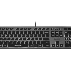 A4Tech FSTYLER FX60H (White Backlit) klaviatūra USB QWERTY Juoda, Pilka - Image 2