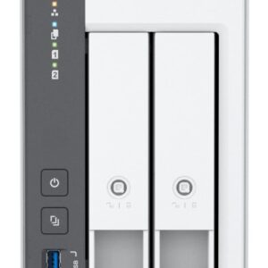 QNAP TS-216G NAS ir duomenų saugojimo serveris Tower Cortex-A Cortex-A55 4 GB HDD Balta - Image 2