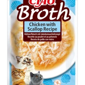 INABA Ciao Broth Chicken & Scallop - skanėstas katėms - 40g