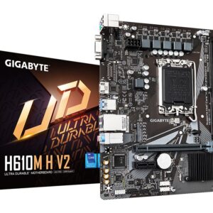 GIGABYTE H610M H V2 pagrindinė plokštė Intel H610 Express LGA 1700 „micro ATX“