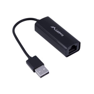 Lanberg NC-0100-01 kabelių sąsaja / invertavimo adapteris USB-A RJ-45 Juoda