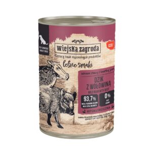 WIEJSKA ZAGRODA Forest Flavours Wild boar with beef - drėgnas ėdalas šunims - 400g