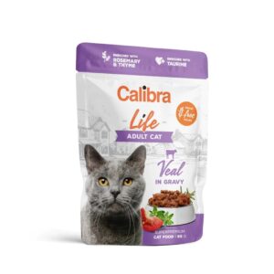 CALIBRA Cat Life Adult Veal in gravy - šlapias kačių maistas - 85g