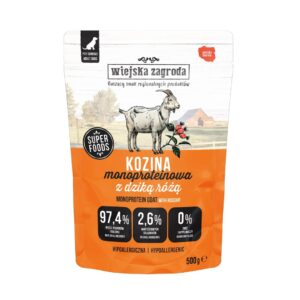 WIEJSKA ZAGRODA Monoprotein Goat - drėgnas ėdalas šunims - 500g