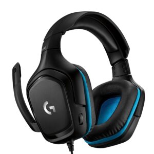 Logitech G 981-000770 Ausinės be mikrofono ir ausinės su mikrofonu Laisvų rankų įranga Vielinis Su lankeliu Žaidimams Juoda, Mėlyna