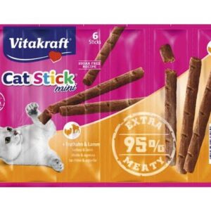 Vitakraft Cat Stick sausas kačių maistas Ėriena, Kalakutiena 36 g
