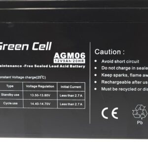 Green Cell AGM06 UPS akumuliatorius Rūgštinis akumuliatorius (VRLA) 12 V 9 Ah - Image 2