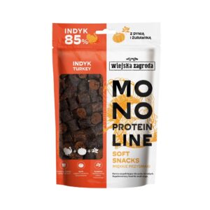WIEJSKA ZAGRODA Monoprotein Line Soft Snacks Turkey - skanėstas šuniui - 115g
