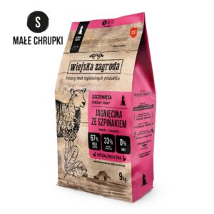 COUNTRY FARM Aviena su špinatais S - sausas maistas šuniukams - 9kg