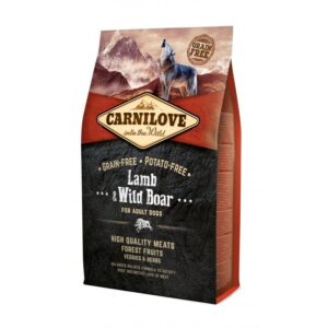 CARNILOVE Adult Lamb and wild boar - sausas maistas šunims - 4kg