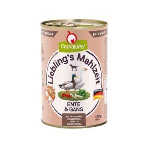 GRANATAPET Liebling's Mahlzeit Duck and goose - drėgnas ėdalas šunims - 800g
