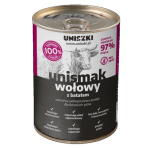 UNISZKI UNIsmak beef with sweet potato - drėgnas ėdalas šunims - 400g