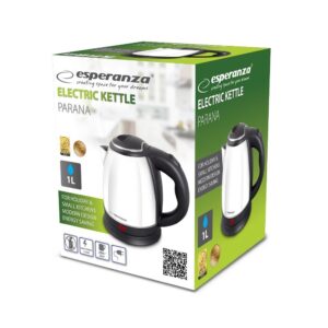 Esperanza EKK128W Elektrinis virdulys 1 L Juoda, Balta 1350 W - Image 3