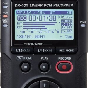 Tascam DR-40X - Nešiojamasis skaitmeninis diktofonas su USB sąsaja, 2 x stereo įrašymas