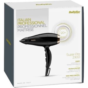 BaByliss Super Pro 2300 2300 W Juoda, Auksas - Image 2