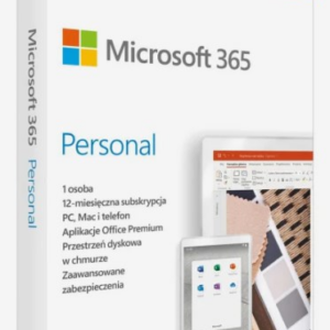 Microsoft 365 Personal PL (1 asmeniui; 5 įrenginiai; 12 mėnesių; fizinė versija; Lenkija) (EP2-32454)