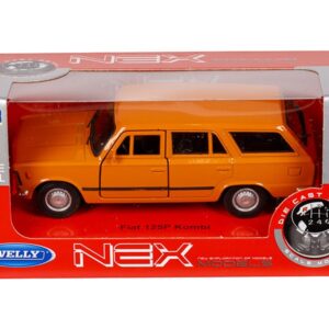 Modeliukas 1:34, Fiat 125P Kombi, oranžinės spalvos - Image 4