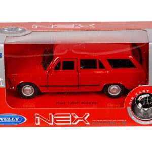 Modeliukas 1:34, Fiat 125P Kombi, raudonos spalvos - Image 4