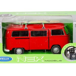 Modeliukas 1:32, 1972 Volkswagen Bus T2, raudonos spalvos - Image 4