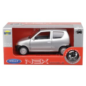 Modeliukas 1:34, FIAT Seicento, sidabro spalvos - Image 4