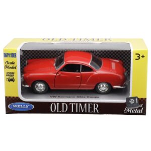 Modeliukas 1:34, VW Karmann Ghia Coupe, raudonos spalvos - Image 4