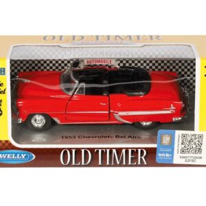 Modeliukas 1:34 1953 Chevrolet Bel Air, raudonos spalvos (A875CBAC) - Image 4