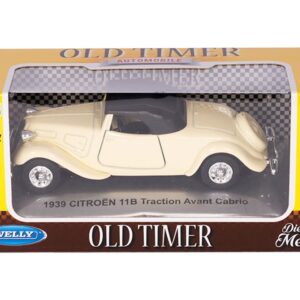Modeliukas 1:34, 1939 CITROËN 11B Traction Avant Convertible, kreminės spalvos (A008751C1TK) - Image 4