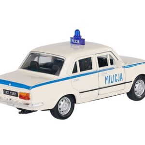 Modeliukas 1:34, PRL FIAT 125p MILICJA, baltos spalvos (A884F125MIB) - Image 2