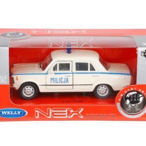 Modeliukas 1:34, PRL FIAT 125p MILICJA, baltos spalvos (A884F125MIB) - Image 3