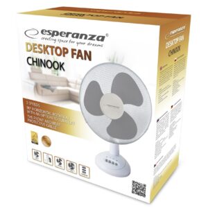 Esperanza EHF003WE, 12'' stalinis ventiliatorius, baltai pilkas
