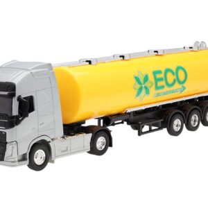 Modeliukas 1:64, VOLVO FH, sidabro spalvos tractor, geltonos spalvos ECO tanker - Image 2