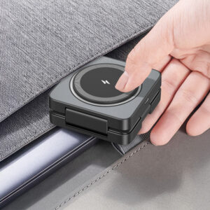 Blavec belaidis įkroviklis BQI-04 Qi 15W magnetic Magsafe 3 in 1 UniCharge (BQI04-QIMB) juodos spalvos - Image 7