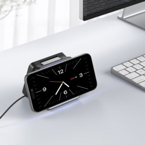 Blavec belaidis įkroviklis BQI-04 Qi 15W magnetic Magsafe 3 in 1 UniCharge (BQI04-QIMB) juodos spalvos - Image 8