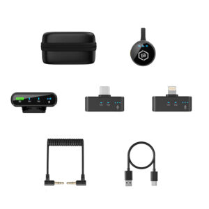 Blavec Mikrofon belaidis mikrofonas x 2 MK-02 ClipGo Combo: Typ C, Lightning, BT (LMMK02-B) juodos spalvos - Image 9