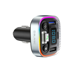 Blavec Transmiter FM Flash TR-04 MP3, Bluetooth - 2xUSB + Typ C - QC3.0 18W PD 30W (TFMFTR04-B) juodos spalvos - Image 2