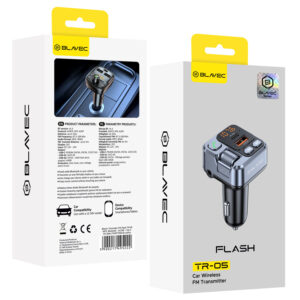 Blavec Transmiter FM Flash TR-05 MP3, Bluetooth - USB + Typ C - PD 30W (TFMFTR05-B) juodos spalvos - Image 8